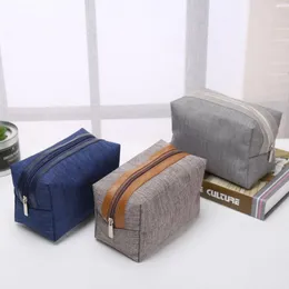 Mode bärbar kosmetisk väska Enkla fyrkantiga väskor pendlar förvaring skräddarsydda logo Zipper handväska Heminredning 18 * 9.5 * 11cm