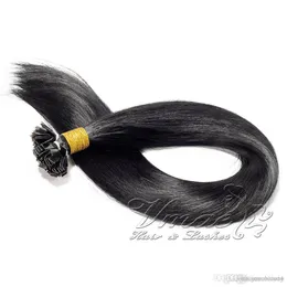 VM Brazilian Black Straight Double Drawn Flat Tip Pre Bonded Hair Extension 100g Keratin 14 To 26 Inch 100% Virgin Human Hair