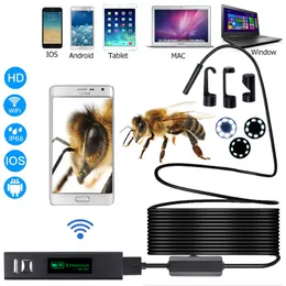 WiFi Mini Endoscope Telecamera HD 1200P Mini fotocamera di ispezione impermeabile 8D 8mm Telecamera soft hard wireless USB fotocamera per endoscopio senza fili