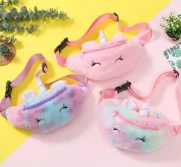 Kid Unicorn handbag Stuffed Pencil Waist Bag Belt Fanny Pack Beach purse Student Teenager Purses Sports Unisex Gym Outdoor Cosmetic Bags