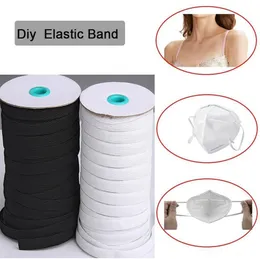 109 meter Längd DIY flätat elastiskt bandkabel stickat band sy i stor utsträckning för ansiktsmasker 3 mm 4 mm 5 mm