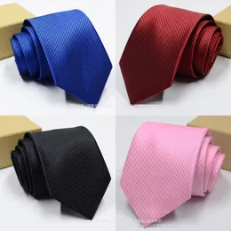 Mens Accessories Plaid Polyester Ties For Men Brand Neckwear Business Skinny Grooms Necktie Polyester 1200 Needle Jacquard Stripe Tie
