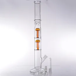 19,7 tum lång glas vatten bongs vattenpipa bäger två svamp filter med 18 mm skåladapter
