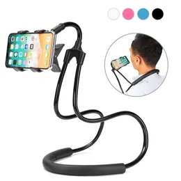 Universal 360 Degree Hands Free Cell Phone Mounts Stands Degree Hanging Neck Bracket Creative Bedside Lazy Mobile Phone Bracket Phone Holder