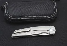 High-end Flipper Folding Knife M390 Tanto Blade TC4 Titanium Alloy Handle Ball Bearing Outdoor Camping EDC Pocket Folding Knives