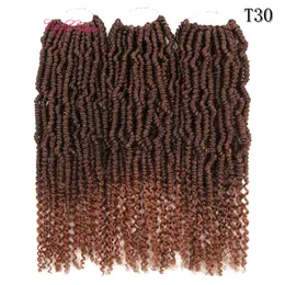 Gratis Ship Bomb Twist Crochet Hair Extensions Bomb Twist Braiding Hair 14Inch Syntetisk Ombre Bug Cheveux Crochet Braids Hair Black Marley