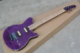 送料無料！ Wholesale New + Factory + Electric Guitar Purple Burst Maple Fingerboard Music Man Guitar 0629