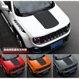 Für Jeep Renegade Carbon Faser Farbe Stern X Form Aushöhlen Auto Haube Aufkleber Film Stikcer Auto Styling Zubehör