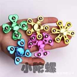 New galvanized steel ball Finger spinners student finger six beads Finger spinners children's toy factory wholesale 222