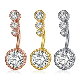 Nuovo diamante Le barre a pennaglietta Pulsante Crystal Crystal Body Gioielli Ombre Piercing Anelli Piegere a forma di fiori Dhl