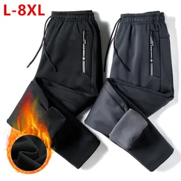 L-8XL Calças quentes de inverno masculinas de grife calças casuais fitness masculinas roupas esportivas agasalhos skinny calças de moletom tamanhos grandes