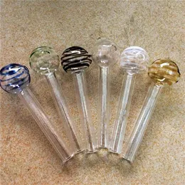 2023 New Oil Burner Thick Transparent Glass Pipe for Smoking Bubbler Tube Dot Nail Burning Jumbo Accessories