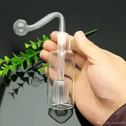 Tubo quadrato Mini bottiglia d'acqua in vetro Bong in vetro Bruciatore a nafta Pipa ad acqua in vetro Piattaforme petrolifere Senza fumo