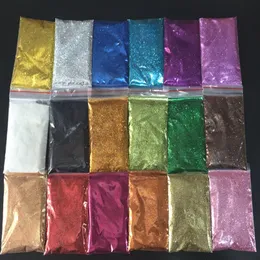 26 färger holografisk glitter pulver lysande socker nagel glitter Hot rea Damm krom pulver för nagelkonst dekorationer 10g/pack