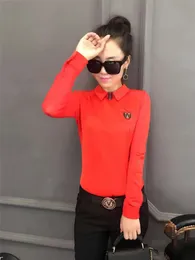 Moda-2018 Wiosna Z Długim Rękawem Turtleneck Mesh Patchwork Satin Koszule Kobiety Body Red Satin Bluzki Kobiety Rozciągliwe Topy