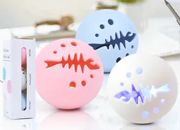 The latest pet cat toy combination fish bone ball (1 set of 3) dog mint bells glow, funny pet supplies, free shipping