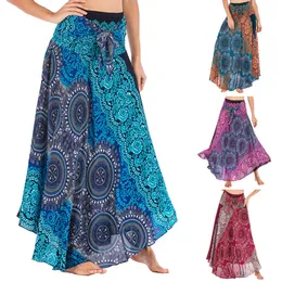 Elegante 2019 Nuove donne sexy lunghe Hippie Bohemian Gypsy Boho Fiori Elastico in vita Gonna floreale Halter Falda Corta La migliore vendita