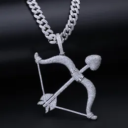 Kubansk länkkedja Big Pendants Hip Hip Smycken Iced Out Pendant Lyxig designer Halsband Mens Guld Silver Hiphop Bling Diamond Charms Fashion