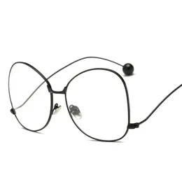 Wholesale-round eyglassフレームハロウィーンコスプレブラックゴールドシルバーシルバープレーンミラーファッションレトロサングラスフレーム女性男性眼鏡フレーム