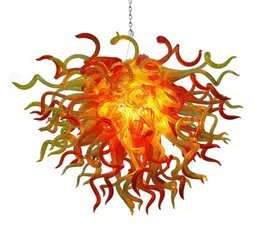 Luksusowe Lampy Kwiatowe Żyrandole Home Decor Chandelier Oświetlenie Ręcznie Dmuchane Murano Szkło LED Vintage Wisiorek Światło