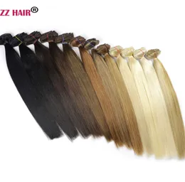 16-28 polegadas 10pcs Set 180g 100% Brasileiro Remy Clip-in Extensões de Cabelo Humano Clipes Cabeça Completa Reta