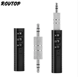 Rovtop Mini 3 5mm Jack Bluetooth Car Kit Hands Music Audio Mottagare Adapter Auto Bluetooth Aux för högtalarens hörlurar CAR2666