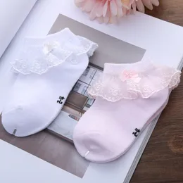 2019 New Spring Summer Baby Girls Cotton Socks Children Socks Lace Princess Socks 최고의 어린이 발목 어린이 입을 입는 여자 옷 a3100