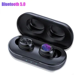 B5 TWS 5.0 Hörlurar Trådlösa Bluetooth-hörlurar Vattentät Stereo Headset Touch Control Öronsnäckor Powerbank Laddningsfodral med mikrofon