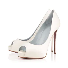 Hot Sale-Gh Heels Patent läder Peep Pointed Toe Women Pumps Platform R