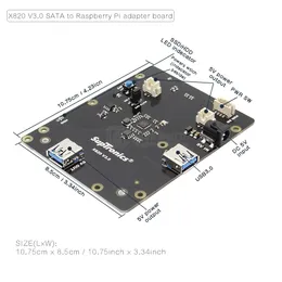 Raspberry Pi 2.5 " SATA HDD/SSD плата расширения для хранения, X820 V3.0 USB 3.0 мобильный жесткий диск модуль для Raspberry Pi 3 модель B+ / 3B