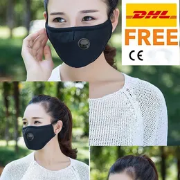 フリーDHL PM2.5口マスクアンチダストスモークフェイスマスク調節可能な再使用可能な呼吸器マスク1フィルター