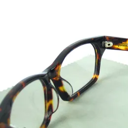 Wholesale-Black And Tortoise Real Acetate Frame With Clear Lenses R Brand 5130 55-16-140 NO BOX