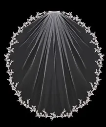 Auf Lager Hochzeitsschleier Brautaccessoires Weiß Elfenbein Ellenbogenlänge mit Kammapplikationen Spitze Brautschleier Kostenloser Versand