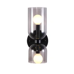 Nordiskt modern minimalistisk glas vägglampor sovrum säng lamp personlighet kreativ vardagsrum vägglampa gång trappor sconce lampa