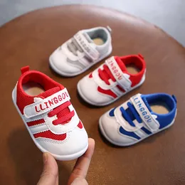 0-2 år gammal vårhöst baby flicka pojke toddler spädbarn casual löparskor mjuka botten bekväma sömmar färg barn sneaker