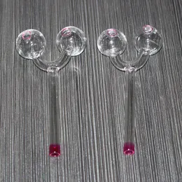 Double Bubble U-vorm Helder Glas Rookpijpen Kleurrijke Ball Bnog Dikke Oliebrander Buis
