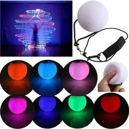 Luz led multicolorida poi, bolas lançadas de diâmetro 8cm para palco, festa de dança do ventre, adereços especiais de mão, luz piscante de led 2055649