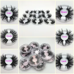 Nya 25mm 3D -minkögonfransar Långt dramatiska falska ögonfransar 100% Mink Eyelash Makeup 5D Mink Eyelash Tjock Long Eye Lashes Extension