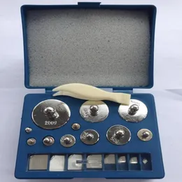 Freeshipping High Quality Blue box Silver 19Pcs 501g 10mg~200g M2 Set Grams Precision Calibration Weight Digital Scale