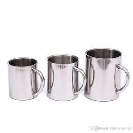 1pcs 220ml 300ml 400ml rostfritt stål bärbar mugg kopp dubbel vägg resa tumbler kaffe rån te kopp