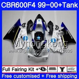 Bodys + Tank för Honda CBR 600 F4 FS CBR 600F4 CBR600F4 99 00 287HM.39 CBR600FS CBR600 F 4 CBR600 F4 Konica Blue Hot 1999 2000 Fairing Kit