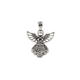 30Pcs Antique Silver Alloy Guardian Angel Charms Pendants For Jewelry Making Bracelet Necklace DIY Accessories 52.5 x 39 mm