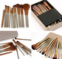 12 st Makeup borstar Kosmetiska ansiktsbehållare Make up Borstverktyg Makeup Brushes Set Kit med Retail Box Gratis frakt