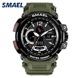 Smael Brand Men Watches Clock Men Milital Army Sport LEDデジタル腕時計アラーム日付1702 RELOGIO MASCULINOESPORTIVO MILITAR