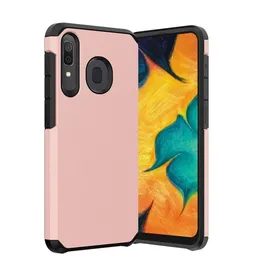 Slim Armor Dual Layer WHAZPOSTAWE CASE CASE dla Samsung Galaxy A10E A20E A20 A30 A50 Uwaga 10 Plus A01 A40 A70 Twarda tylna pokrywa