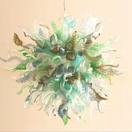 Lamps 100% Mouth Blown Borosilicate Murano Pendant-Light Colorful Art Flower Design Glass Pendant Led Chandelier Light Lamp