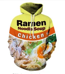 Release New Fashion Man Women Designer Perfect Harajuku Chicken noodles Style Food 3D Print Long Sleeve Hoodies Casual Sportswear RW033