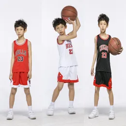 Hot Groothandel en Retail American Basketball Kid Jersey 23 # Super Star Custom Kleding Outdoor Sports Zomerkleding voor grote kinderen