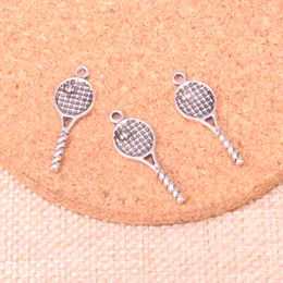 120pcs Charms Tennis Racket 30 * 10mm Antik Making Pendant Fit, Vintage Tibetansk Silver, DIY Handgjorda Smycken
