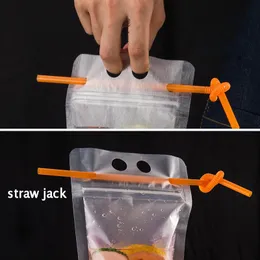 100pz Sacchetti Bevande 500ML Stand-Up Cerniera con Cannucce e Imbuto 100pz Sacchetti Bevande 500ML Stand-Up Cerniera con Cannucce e Imbuto